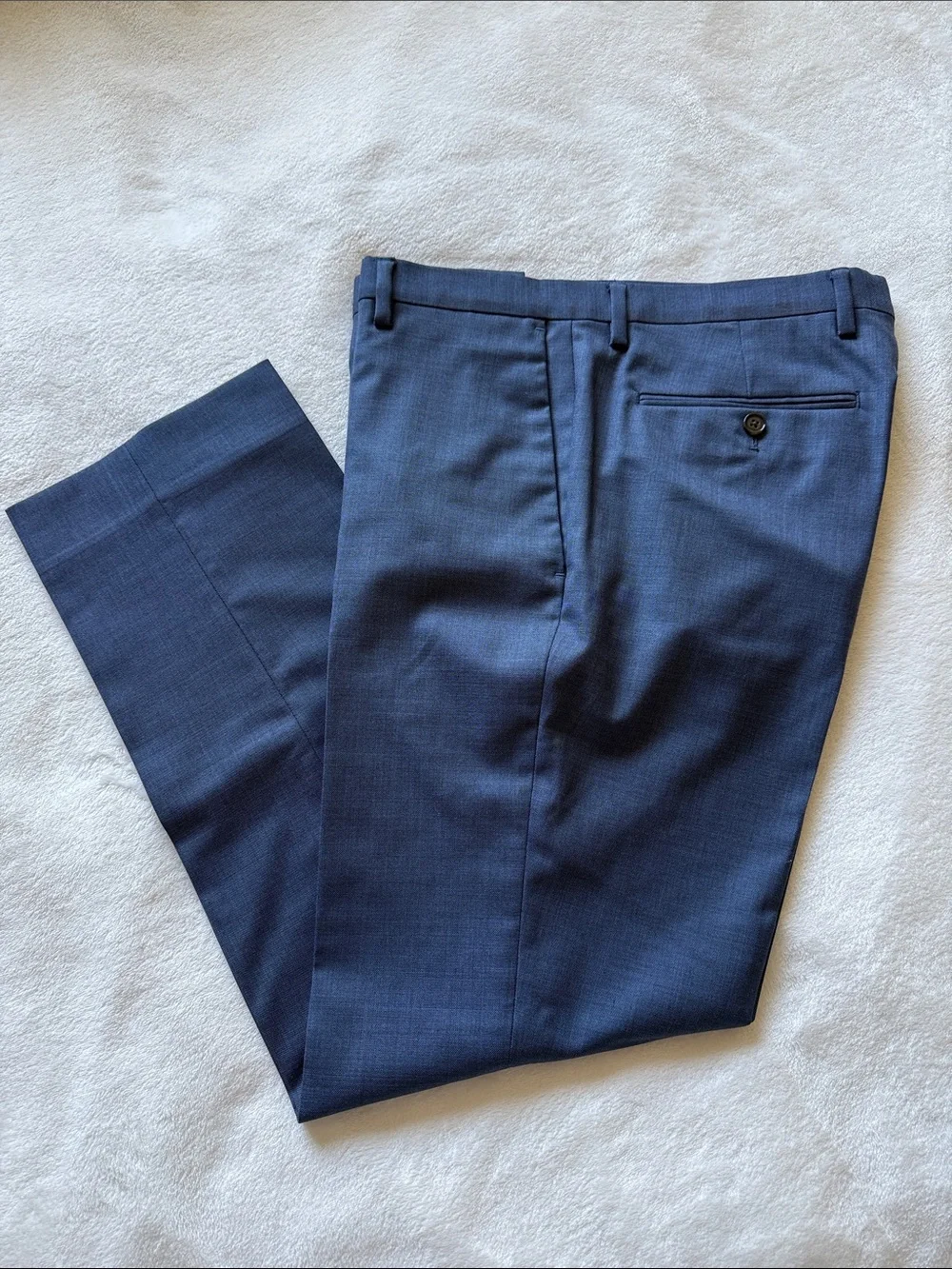 Banana Republic Blue Tessuto Marzotto Premium Italian Wool Pant